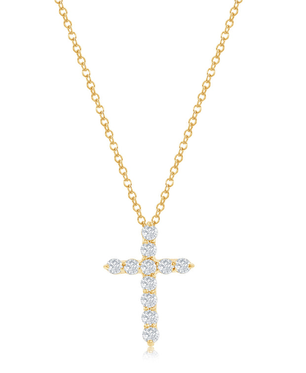 14K Yellow Gold Cross Pendant