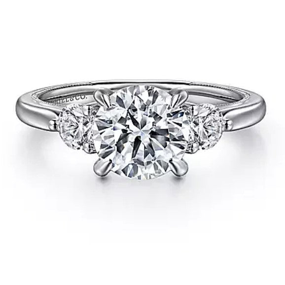 Gabriel & Co. 14K White Gold Diamond Semi-Mounting