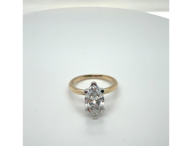 Lab Grown Diamond 14K Yellow & White Gold Engagement Ring