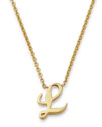 Roberto Coin 18K Tiny Treasures  'L' Necklace