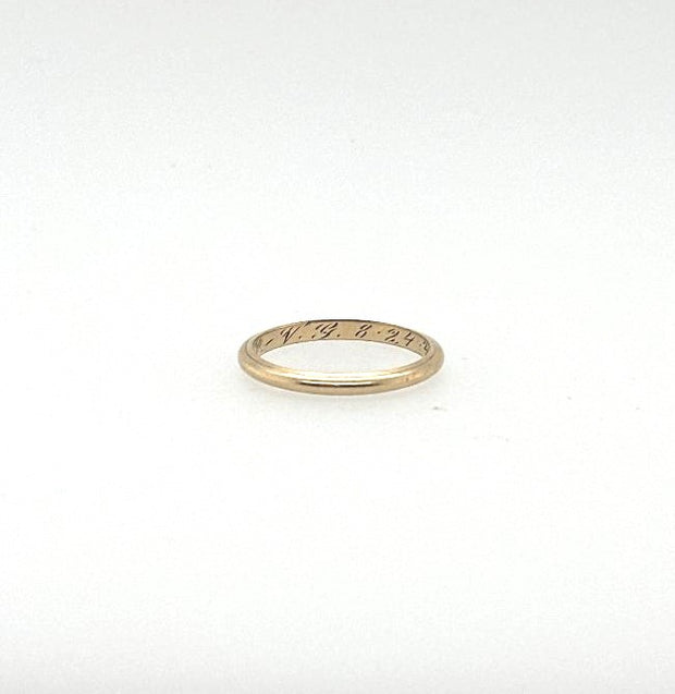Gold Wedding Bands  -  Women'