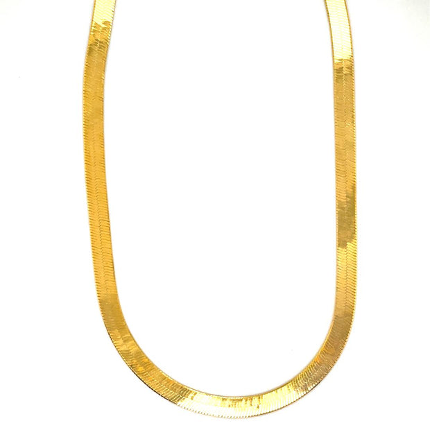 Estate 14k Yellow Gold Herringbone Chain
