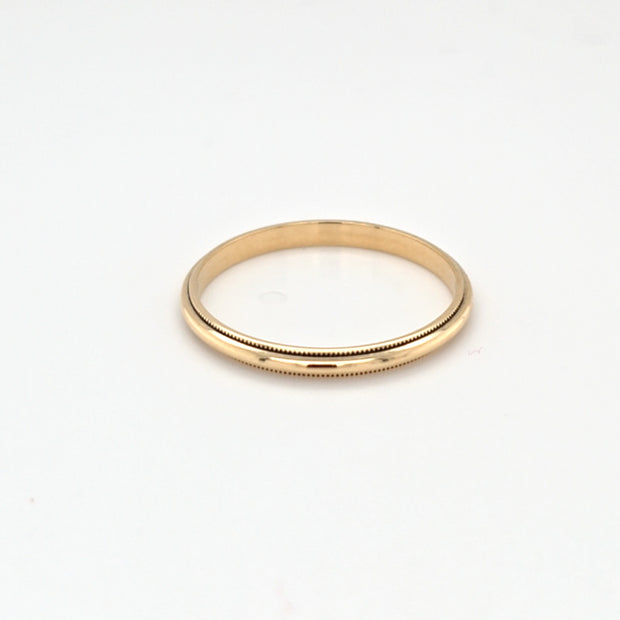 14K Yellow Gold Wedding Band