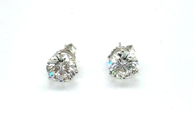 14K White Gold Diamond Earrings