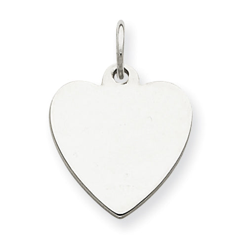 Sterling Silver Heart Disc Charm