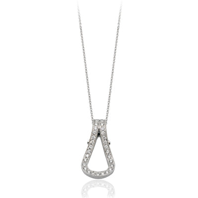 18k White Gold Simon G Diamond Pendant