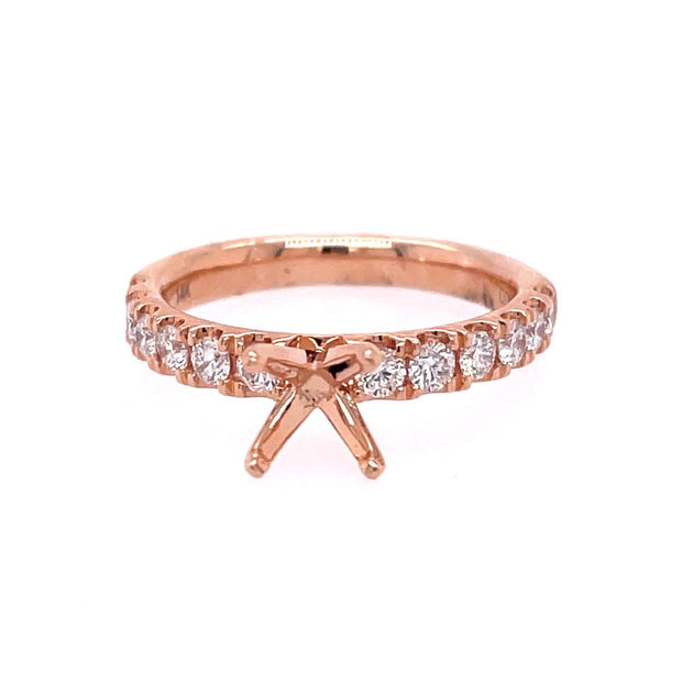 14k Rose Gold Private Label Diamond Engagement Ring