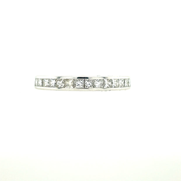 Platinum Eternity Wedding Band Size 6 With 34=1.36Tw Princess Cut Diamonds