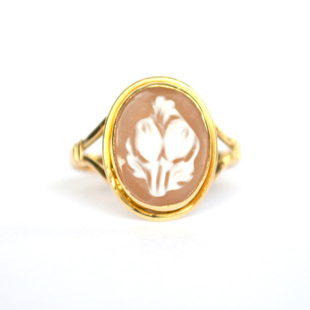 14k Yellow Gold Cameo Ring