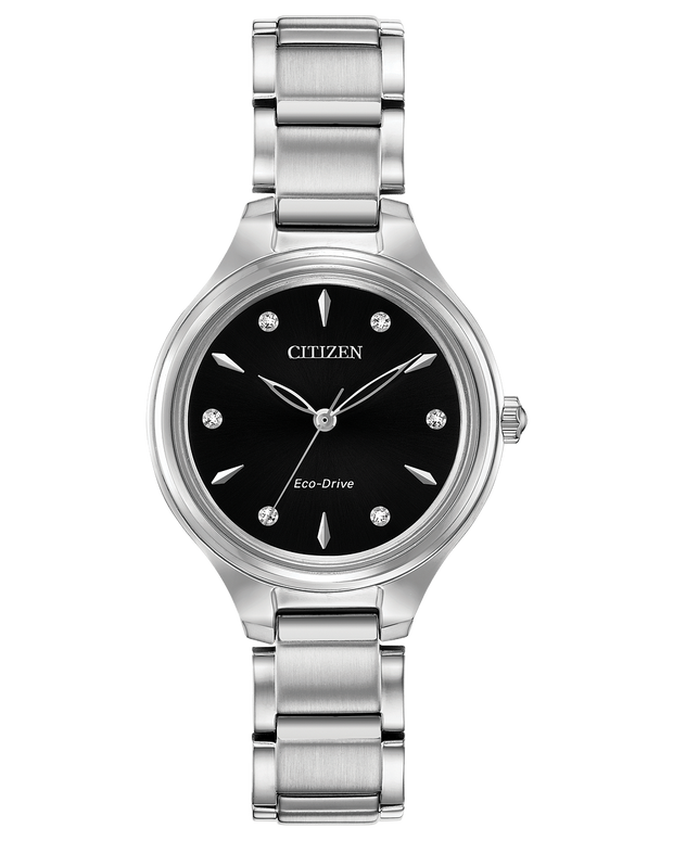 Citizen Corso Watch Featuring Eco-Drive Technology AndBlack Dial With Diamond Accents