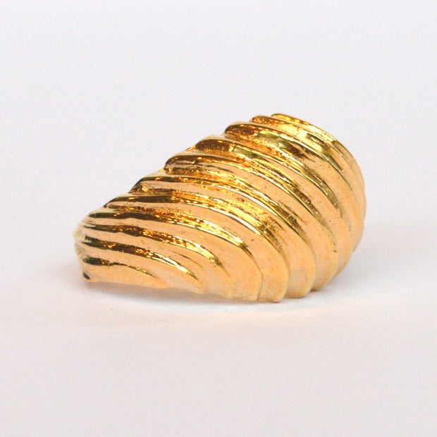 14K Yellow Gold Shrimp Ring